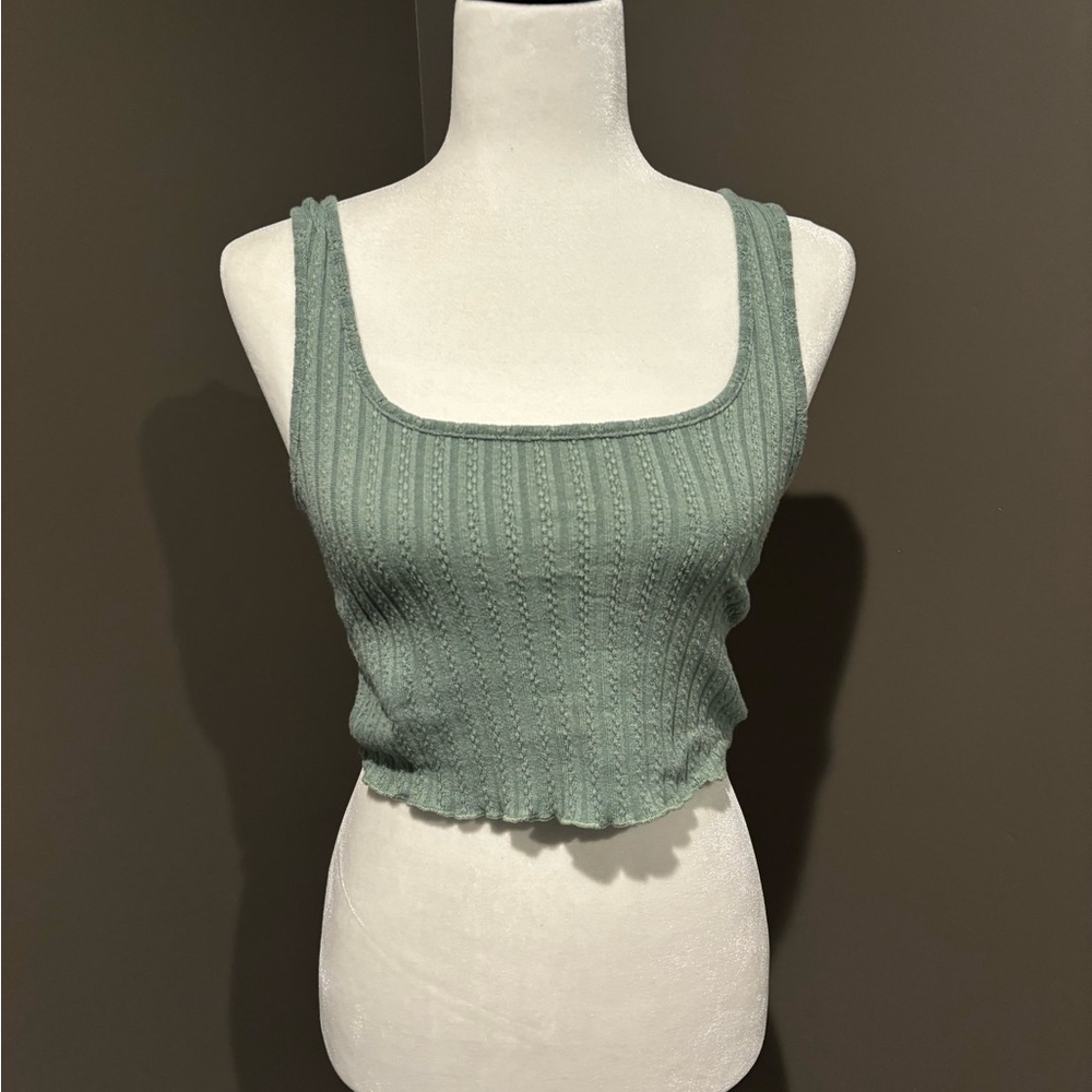 Green Cropped Tank